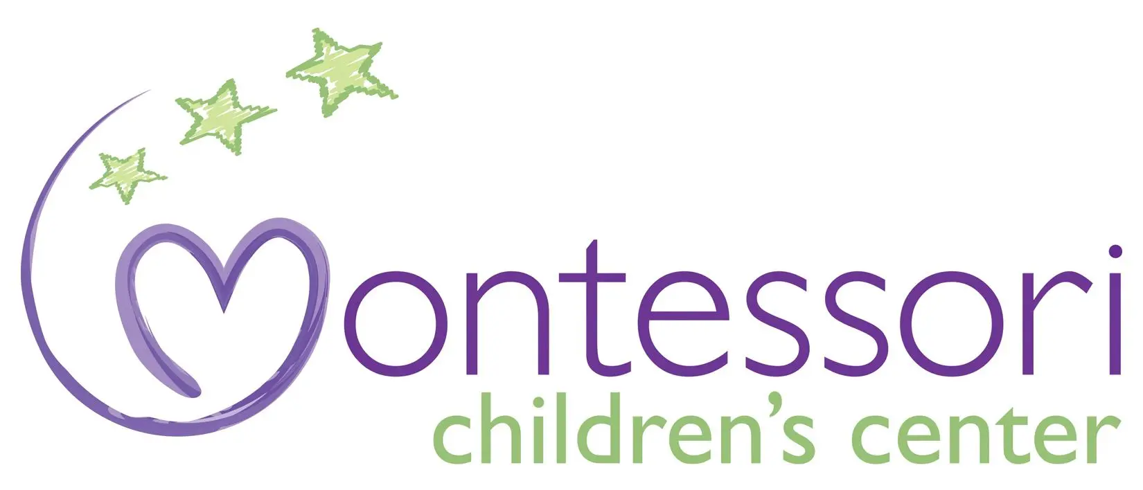 Montessori Children's Center logo with stars.
