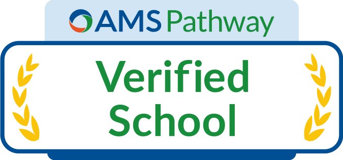 AMS Pathways Verified School logo.